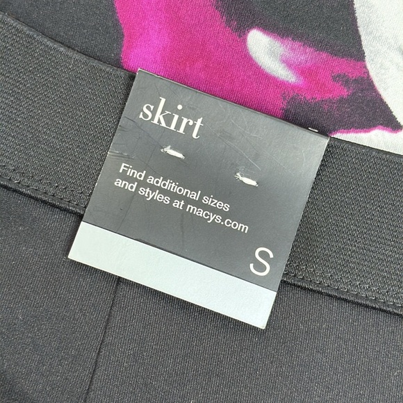 Alfani | Black and Purple Floral Midi Skirt, Size S, NWT - Picture 5 of 9